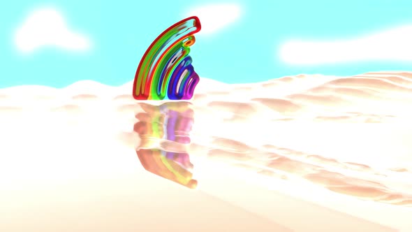 Rainbow Joy Background Video 3D Rendering