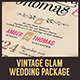 Vintage Glam Wedding Package - GraphicRiver Item for Sale