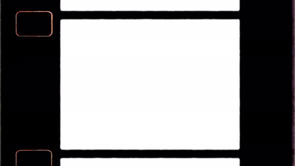 16Mm Film Frame with Sprocket Hole and Film Edge Flare for Retro Vintage Effects alt