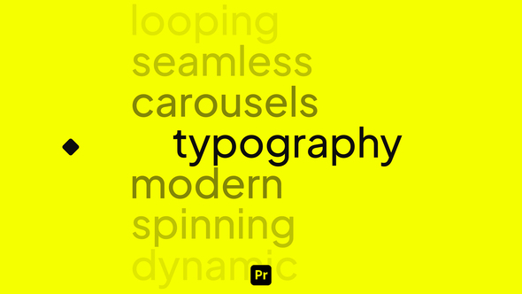 Carousel Typography MOGRT