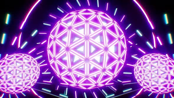 Festival Geometric Sphere Lights Vj Loops