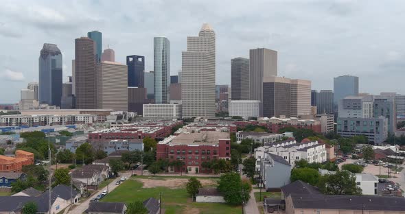 This video is about an establishing shot of downtown Houston and surrounding area. This video was fi