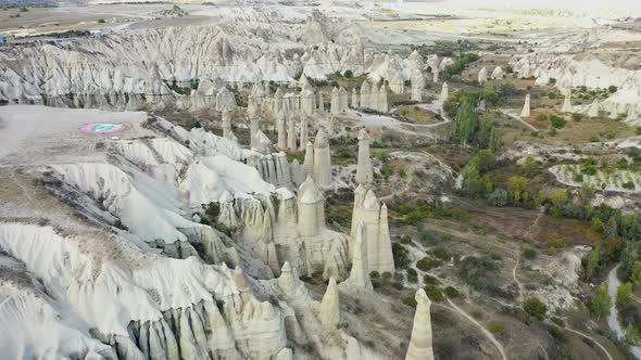 Landscapes of Cappadocia Shot on a Drone Turkey
