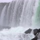 Thingverllir national park waterfall glacier melt Iceland slow motion close up - VideoHive Item for Sale