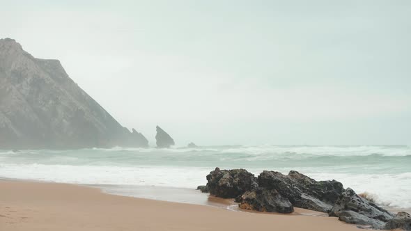 Ocean Wild Beach Stormy Weather