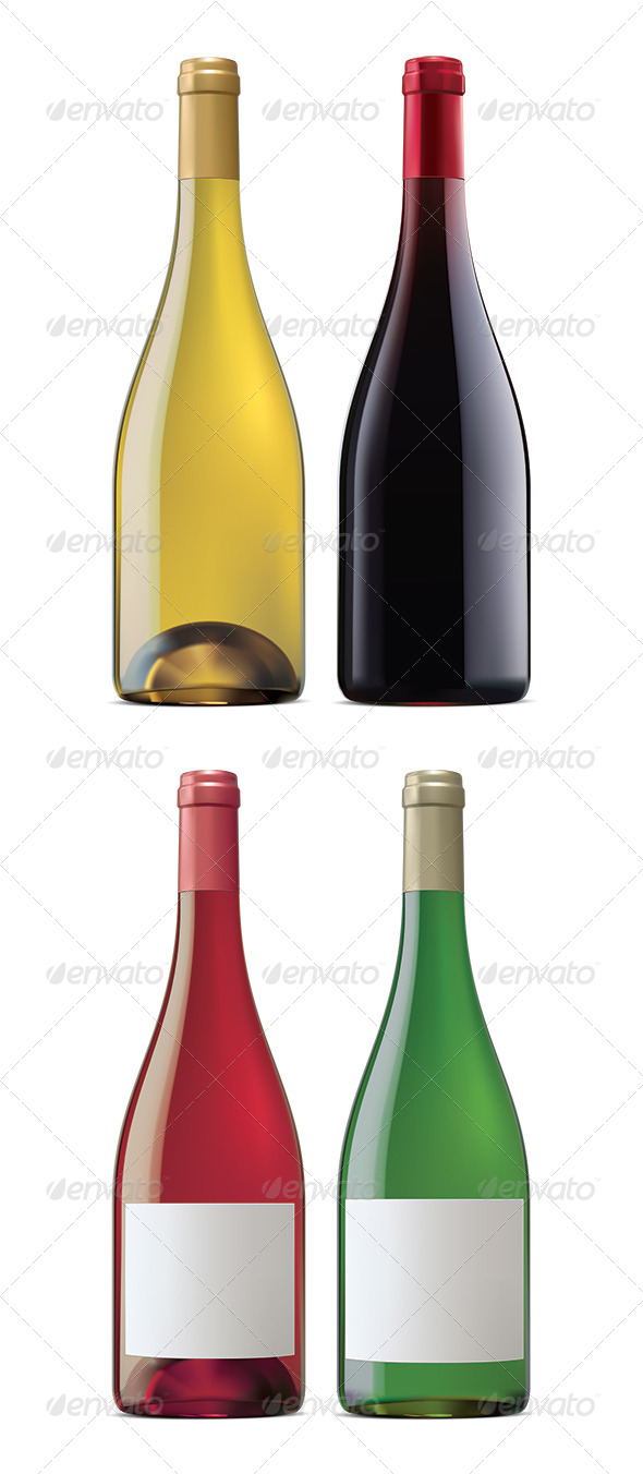 Burgundy Wine Bottles