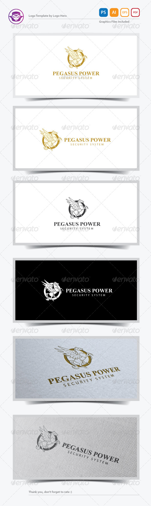 Pegasus Power Logo Template