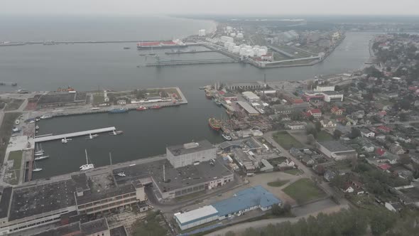 Sea port aerial vew