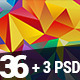 36 / Mega Set Flat Triangle Backgrounds - GraphicRiver Item for Sale