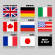 Set of Flags Countries Members of the G8 group - GraphicRiver Item for Sale