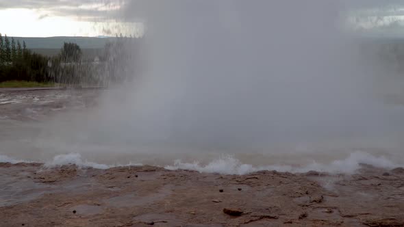 Strokkur Geyser Eruption in Iceland