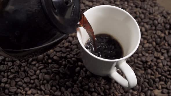 Coffee Cup and Coffee Beans