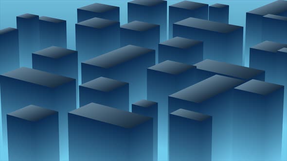Cubic Shape Abstract Background Dark Blue v3