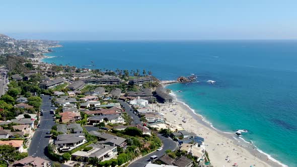 Aerial View of Laguna Beach Coastline, California