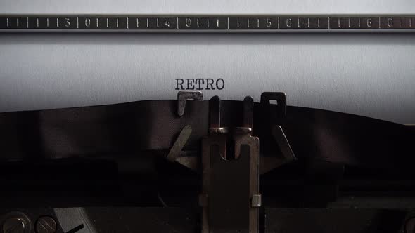 Vintage typewriter keys closeup.