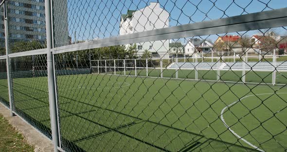 Empty 5 x 5 Soccer Field Due To Coronavirus Quarantine Measures.