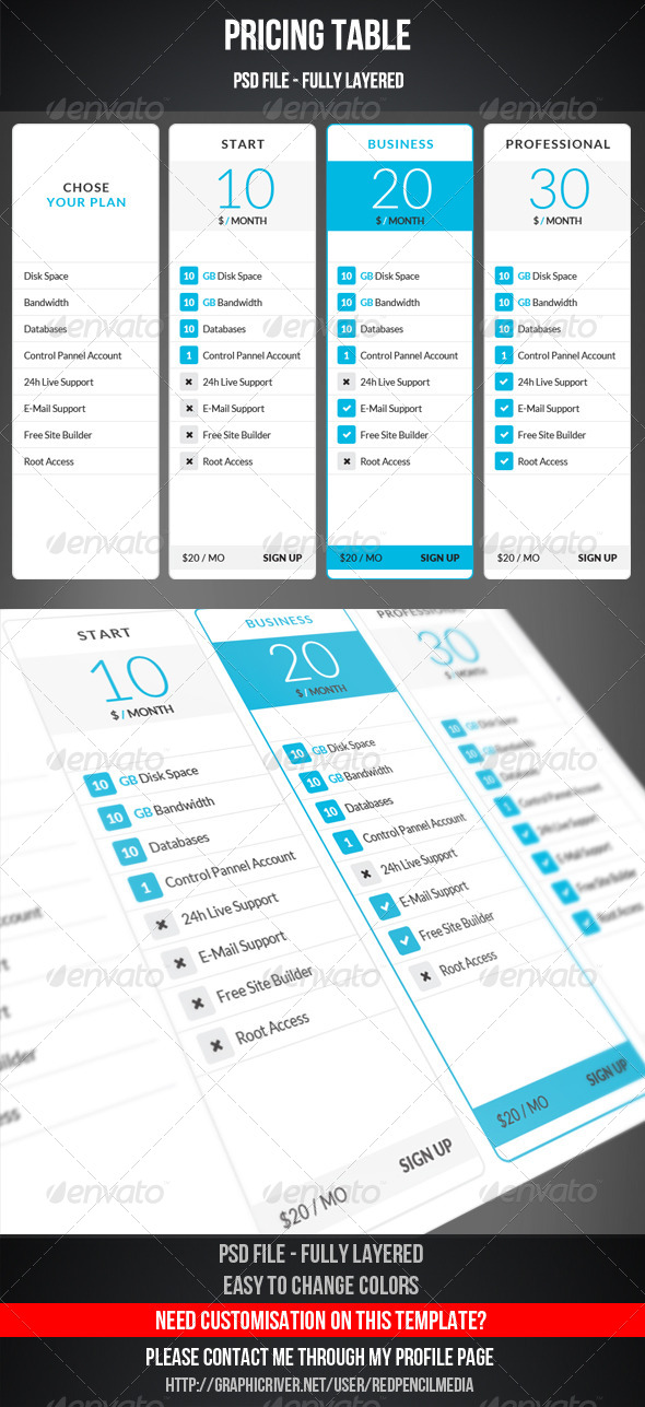 Pricing Table