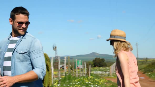 Couple taking selfie with mobile phone 4k