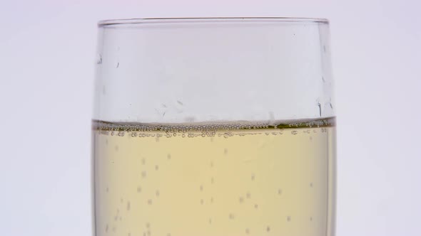 Glass of Champagne of a Close Up . White Background