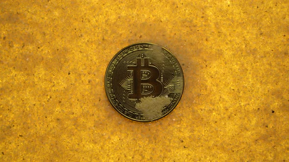 Bitcoin on Golden Sand