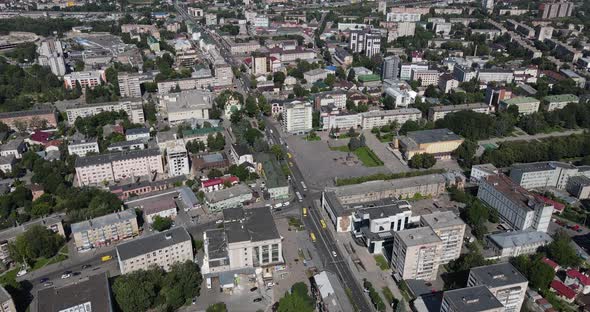 Ukraine City Rivne. Aerial Shot