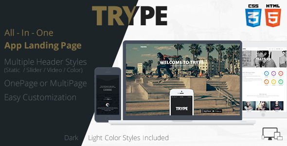 TRYPE - All In One App Landing Page