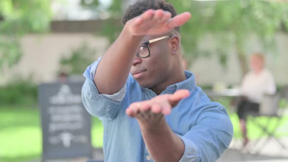 Portrait of Sleeping African Man Clapping Applauding