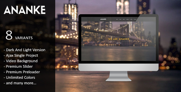 Ananke – Parallax One Page HTML Template
