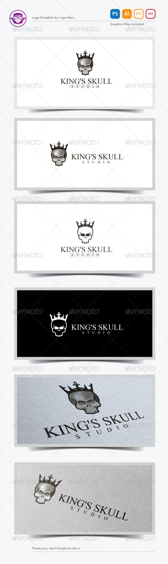 King's Skull Logo Template