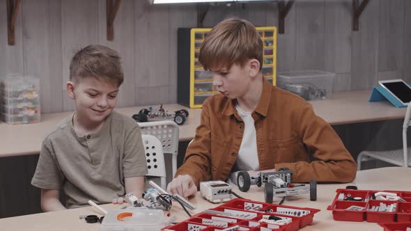 Two Boys At Robotics Class