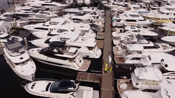 Fort Lauderdale Boat Show Staging Area For Yachts