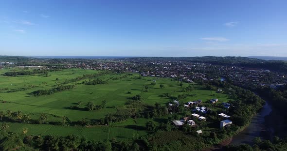 Green field Sumbawa island