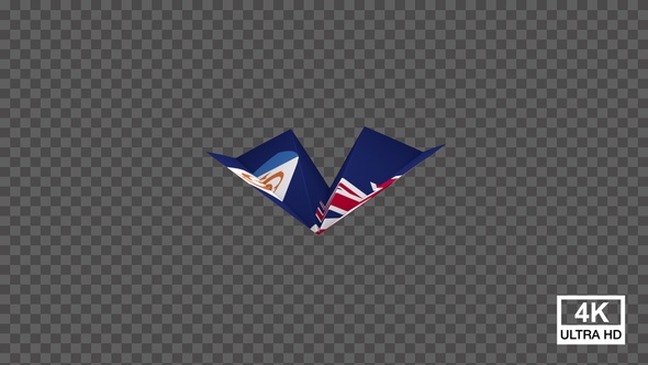 Paper Airplane Of Anguilla Flag V3