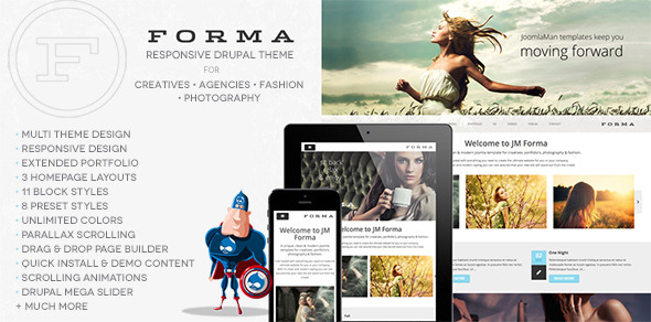 Forma, Creative, Fashion, Photogrpahy Drupal Theme
