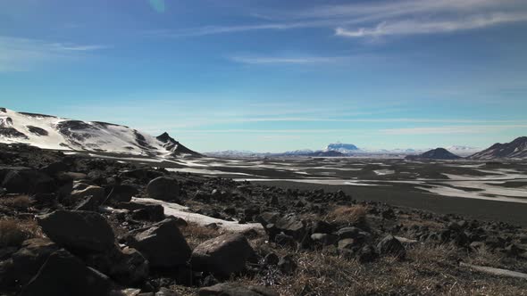 Slide from mountain landscape 