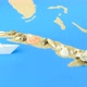 Paper Boat Floats off the Coast of Cuba - VideoHive Item for Sale