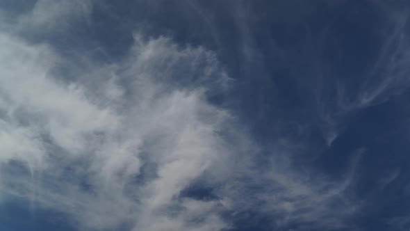 Clouds passing left to right during a timelapse.