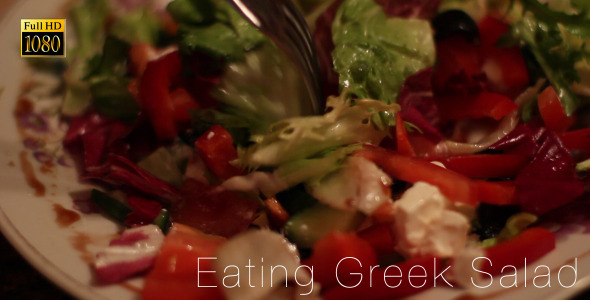 Eating Greek Salad