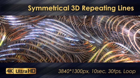 Symmetrical 3D Geometric Repeating Lines