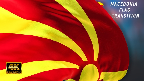 Macedonia flag transition 4k
