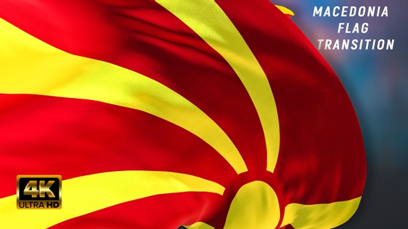 Macedonia flag transition 4k alt