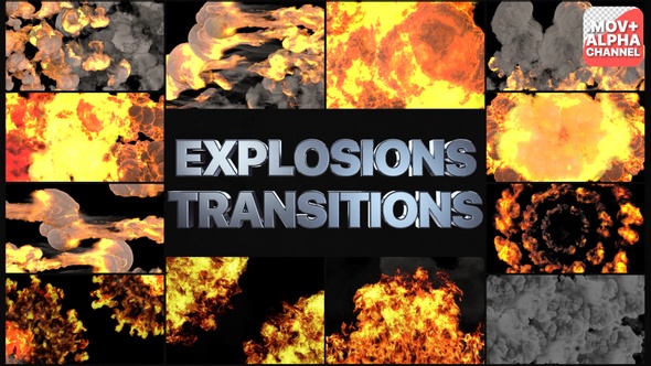 Explosion Transitions | Motion Graphics alt