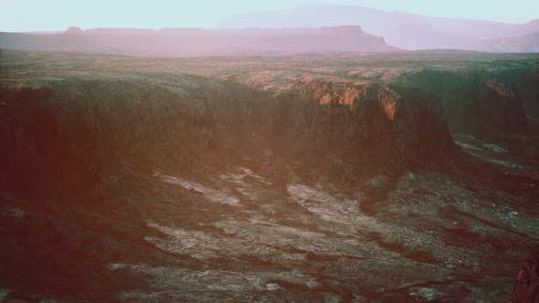 Rocky Desert at Dramatic Sunrise