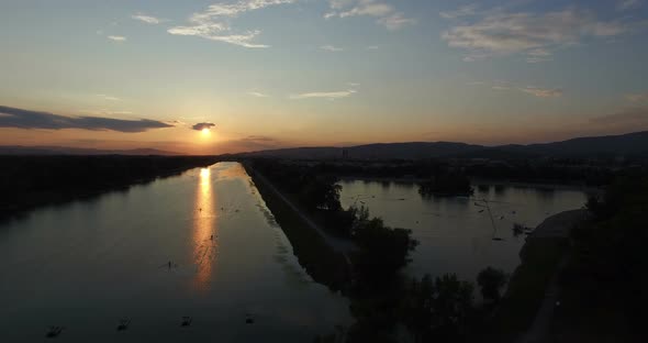 Sunset on Jarun lake