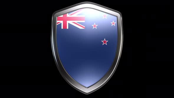 New Zealand Emblem Transition with Alpha Channel - 4K Resolution