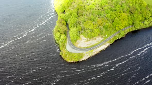 Scenic Coastal Road Close to Parke's Castle in County Leitrim Ireland