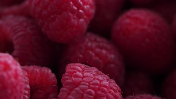 Close Up Fresh Raspberries