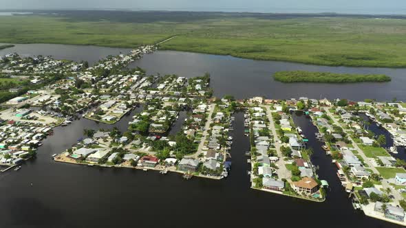 Aerial Video Real Estate Homes In Matlacha Florida Usa Travel Destination Circa 2020