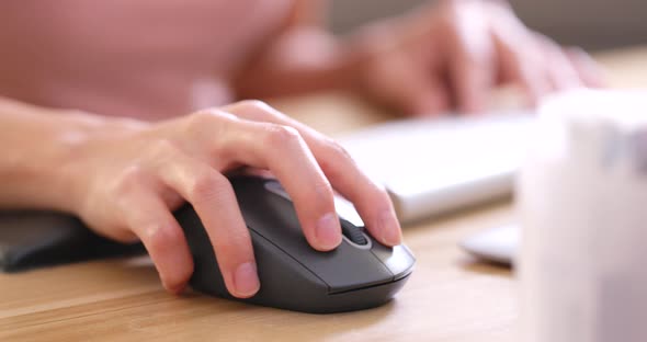 Woman working on computer