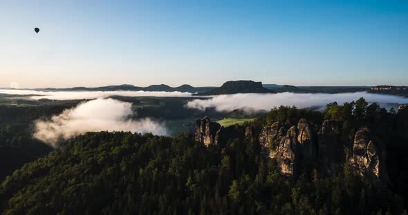 58. Sächsische Schweiz-Sunrise-Morning fog